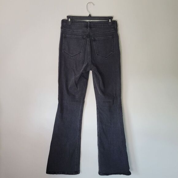 Old Navy Washed Black Extra High Rise Flare Jeans Smoothing 4 - Picture 2 of 5